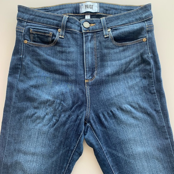 PAIGE High-Rise Skinny Jeans in Deep Blue | Size 28 - Picture 3 of 8